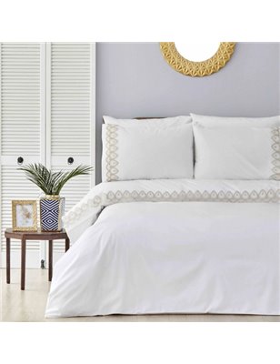 Fidelle Gold Fransiz Duvet Cover Set Queen Size - Queen Size