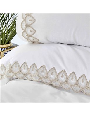 Fidelle Gold Fransiz Duvet Cover Set Queen Size - Queen Size