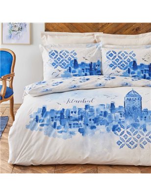 Kh Besta Indigo Rnf Duvet Cover Set Queen Size (Pp) - Queen Size | Enplus Home