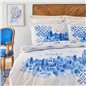 Galata Blue Duvet Cover Set Queen Size - Queen Size