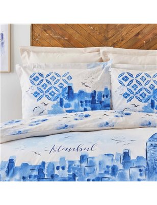 GALATA BLUE DUVET COVER SET QUEEN SIZE - QUEEN SIZE