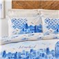 GALATA BLUE DUVET COVER SET QUEEN SIZE - QUEEN SIZE