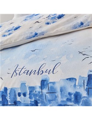 GALATA BLUE DUVET COVER SET QUEEN SIZE - QUEEN SIZE