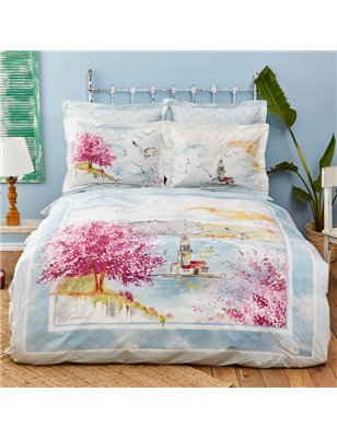 Istanbul Turquoise Duvet Cover Set Queen Size - Queen Size | Enplus Home