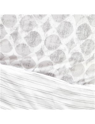 KH AMANDA GREY RNF DUVET COVER SET QUEEN SIZE - QUEEN SIZE