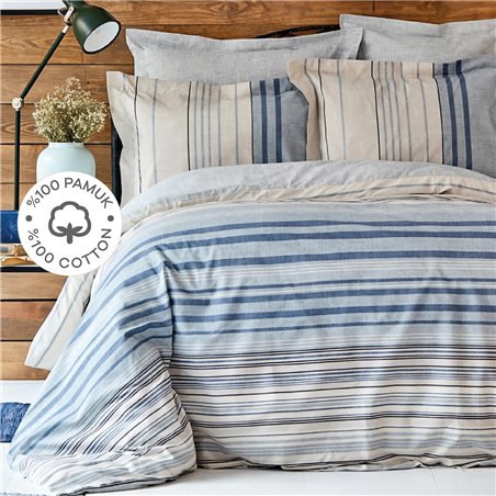 KH ASPEN BLUE DUVET COVER SET QUEEN SIZE - QUEEN SIZE