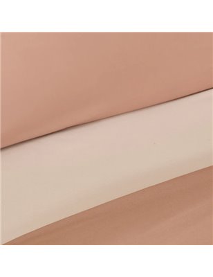 KH BASIC BEIGE-BROWN DF DUVET COVER SET QUEEN SIZE - QUEEN SIZE