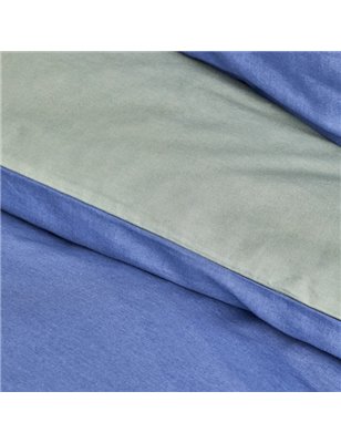 KH BASIC GREY-INDIGO DF DUVET COVER SET SINGLE SIZE - SINGLE SIZE