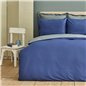 KH BASIC NAVY BLUE-PETROL DF DUVET COVER SET QUEEN SIZE - QUEEN SIZE