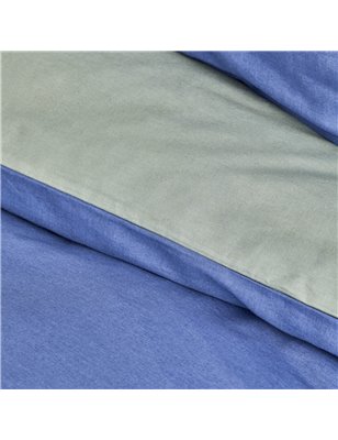 KH BASIC NAVY BLUE-PETROL DF DUVET COVER SET QUEEN SIZE - QUEEN SIZE