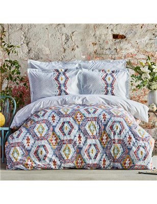 Kh Besta Indigo Rnf Duvet Cover Set Queen Size (Pp) - Queen Size