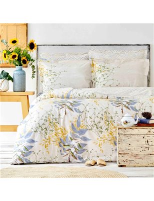 KH CLARINDA INDIGO RNF KING SIZE DUVET COVER SET - KING SIZE