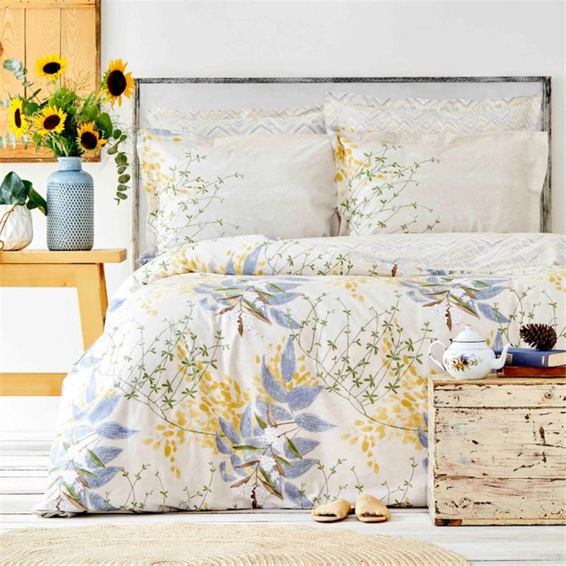 Kh Clarinda Indigo Rnf King Size Duvet Cover Set - King Size