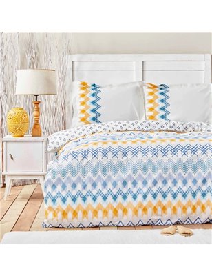 Kh Pietra Blue Rnf King Size Duvet Cover Set - King Size | Enplus Home