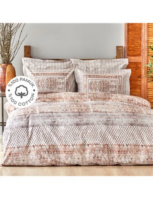 KH GIANNA BRICK RNF DUVET COVER SET QUEEN SIZE - QUEEN SIZE