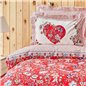 KH LETRA RED DUVET COVER SET QUEEN SIZE - QUEEN SIZE