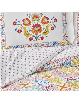 KH LUMINA SARI DUVET COVER SET QUEEN SIZE (E) - QUEEN SIZE