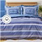 Kh Mesto Navy Blue Rnf Duvet Cover Set Queen Size (Fitted Sheet) - Queen Size