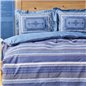 KH MESTO NAVY BLUE RNF DUVET COVER SET QUEEN SIZE (FITTED SHEET) - QUEEN SIZE