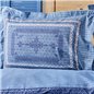 Kh Mesto Navy Blue Rnf Duvet Cover Set Queen Size (Fitted Sheet) - Queen Size