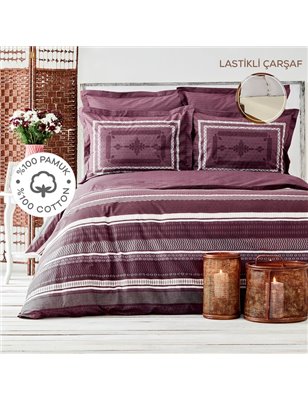 KH MESTOBORDEAUX RNF DUVET COVER SET QUEEN SIZE (FITTED SHEET) - QUEEN SIZE