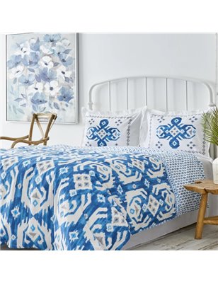 KH NEOS BLUE RNF DUVET COVER SET QUEEN SIZE (PP) - QUEEN SIZE