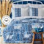 KH PIETRA BLUE RNF DUVET COVER SET QUEEN SIZE - QUEEN SIZE