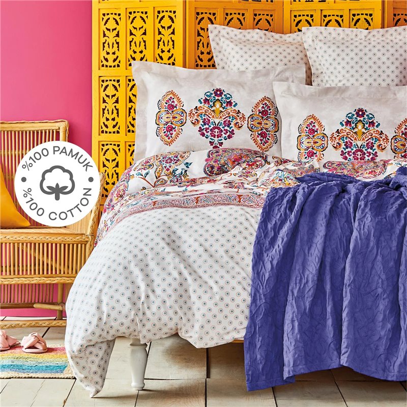 Kh Purpleelapink Rnf King Size Duvet Cover Set - King Size