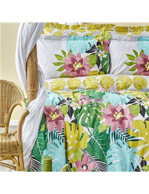 Kh Tropic Green Duvet Cover Set Queen Size - Queen Size | Enplus Home