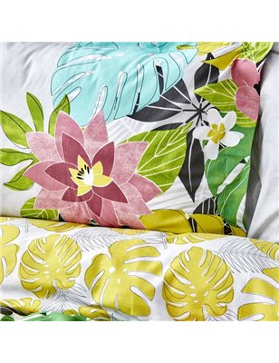 KH TROPIC GREEN DUVET COVER SET QUEEN SIZE - QUEEN SIZE