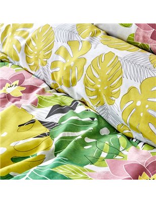 KH TROPIC GREEN DUVET COVER SET QUEEN SIZE - QUEEN SIZE