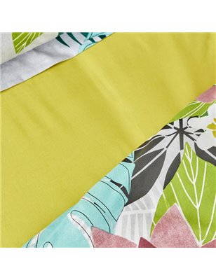 Kh Tropic Green Duvet Cover Set Queen Size - Queen Size | Enplus Home