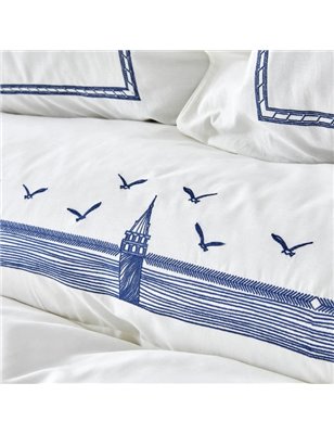 KIZ KULESI  NAKISLI DUVET COVER SET QUEEN SIZE - QUEEN SIZE