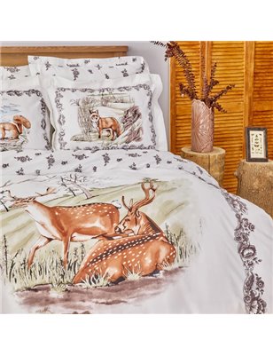 Legend Grove Brown Duvet Cover Set Queen Size - Queen Size | Enplus Home