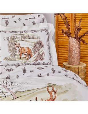 LEGEND GROVE BROWN  DUVET COVER SET QUEEN SIZE - QUEEN SIZE