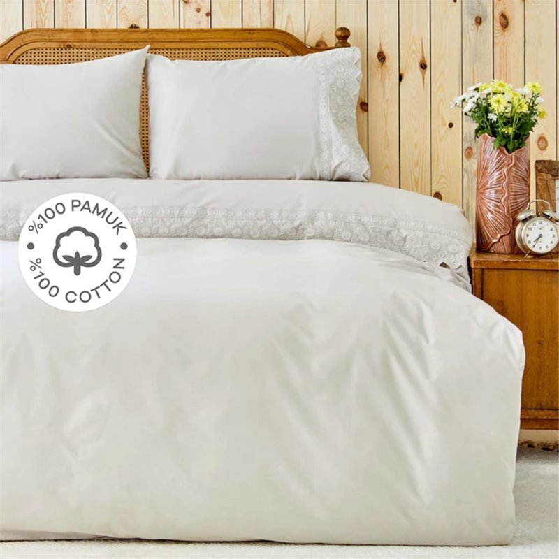 Marbella Vizon Brodeli Duvet Cover Set Queen Size - Queen Size