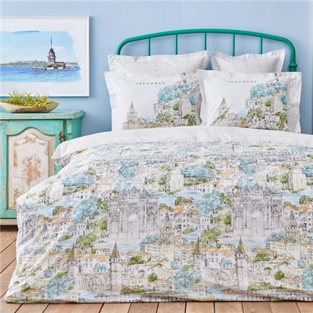 RUMELI GREEN DUVET COVER SET QUEEN SIZE - QUEEN SIZE