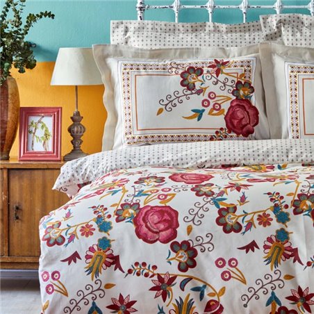 TULIO BORDEAUX DUVET COVER SET QUEEN SIZE - QUEEN SIZE