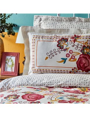 Tulio Bordeaux Duvet Cover Set Queen Size - Queen Size | Enplus Home