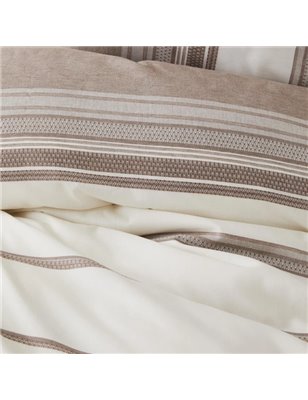 VETRO BROWN DUVET COVER SET QUEEN SIZE - QUEEN SIZE