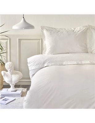 WHITE COL LIVIA DUVET COVER SET QUEEN SIZE - QUEEN SIZE