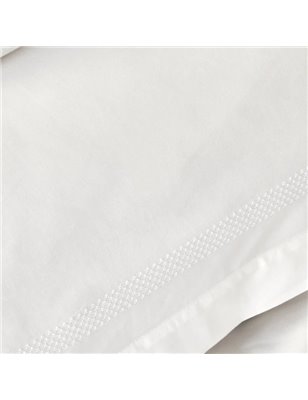 White Col Livia Duvet Cover Set Queen Size - Queen Size | Enplus Home