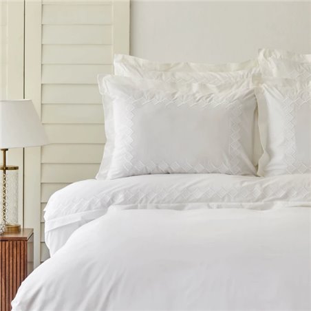 White Col Marigold Duvet Cover Set Queen Size - Queen Size