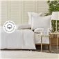 WHITE COL NIMES DUVET COVER SET QUEEN SIZE - QUEEN SIZE