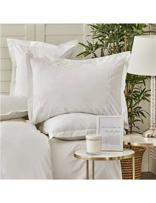 White Col Nimes Duvet Cover Set Queen Size - Queen Size | Enplus Home