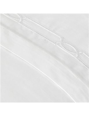 White Col Nimes Duvet Cover Set Queen Size - Queen Size | Enplus Home