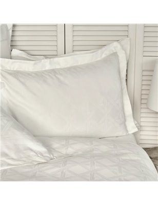 WHITE COL SANTINO DUVET COVER SET QUEEN SIZE - QUEEN SIZE