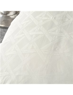 WHITE COL SANTINO DUVET COVER SET QUEEN SIZE - QUEEN SIZE