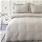 WHITE COL SANTINO GREY DUVET COVER SET QUEEN SIZE - QUEEN SIZE