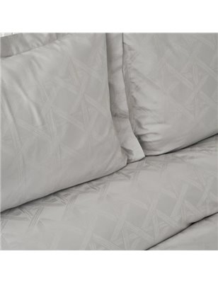 White Col Santino Grey Duvet Cover Set Queen Size - Queen Size | Enplus Home